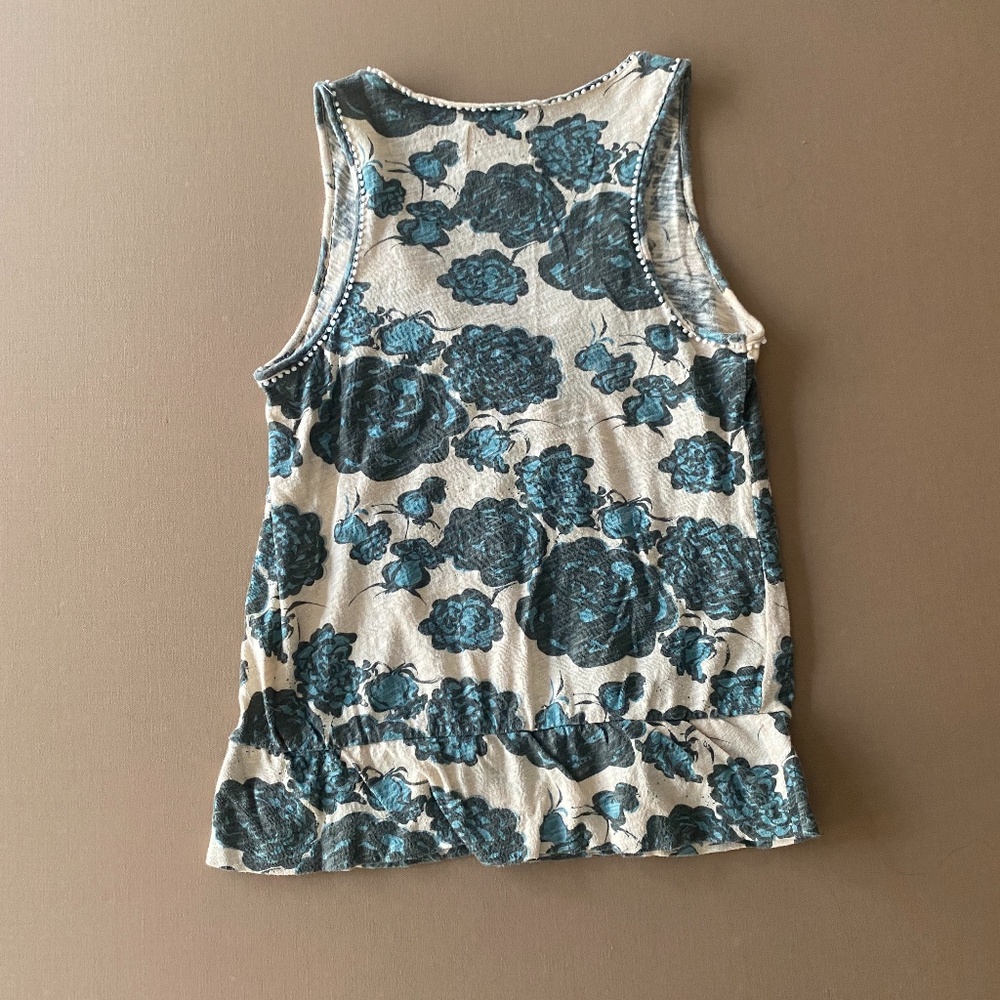 Anthropologie Deletta Floral Sleeveless Tank Top S - Picture 9 of 10